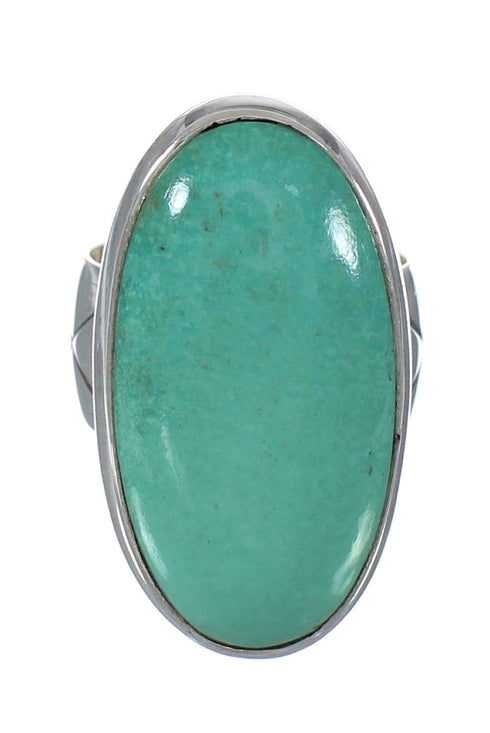 Turquoise Jewelry Sterling Silver Southwestern Ring Size 5-3/4 AX92693